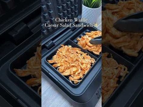 (376) Chicken Waffle Caesar Salad Sandwich🥪 #lowcarb #highprotein - YouTube Cheese In Waffle Maker, Caesar Salad Sandwich, Parmesan Waffles, Parmesan Salad, Chicken And Cheese, Chicken And Waffles, Salad Sandwich, Waffle Maker, Caesar Salad