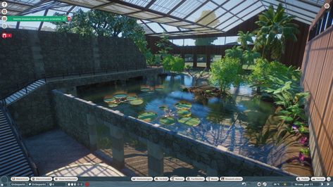 Minecraft Zoo Aquarium, Planet Zoo Aquatic, Planet Zoo Building Ideas, Minecraft Zoo Enclosures, Planet Zoo Buildings, Planet Zoo Layout Ideas, Planet Zoo Habitat Ideas, Planet Zoo Inspiration, Lizard Terrarium