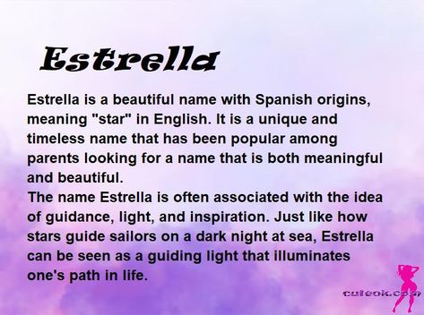 meaning of the name "Estrella" meaning of the name Estrella, meaning of my name, spiritual meaning of my name Flora Name Meaning, Flora Meaning, Kayla Meaning, Madison Meaning, Flora Name, Aurora Meaning, Eden Meaning, Faith Meaning, Hope Meaning