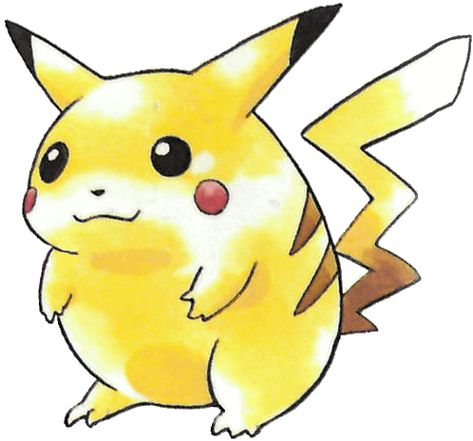 He fat Fat Pikachu, Original Pikachu, Classic Pokemon, Pikachu Tattoo, Green Pokemon, Pokemon Poster, Pikachu Art, Pokemon Tattoo, Pokemon Anime