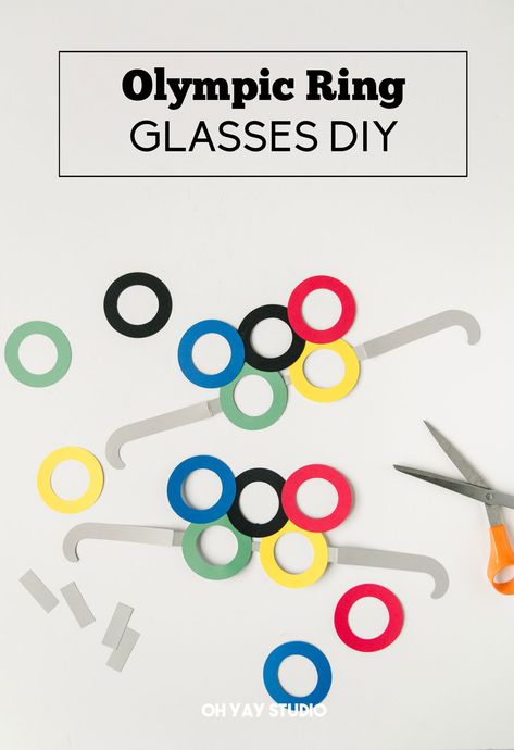 Olympic Glasses Craft, Olympic Sports Crafts For Kids, Olympic Crafts For Kids, Olympic Medal Craft, Summer Olympics Crafts, Olympic Party Decorations, Vbs Olympics, Preschool Olympics, Olympics Costume