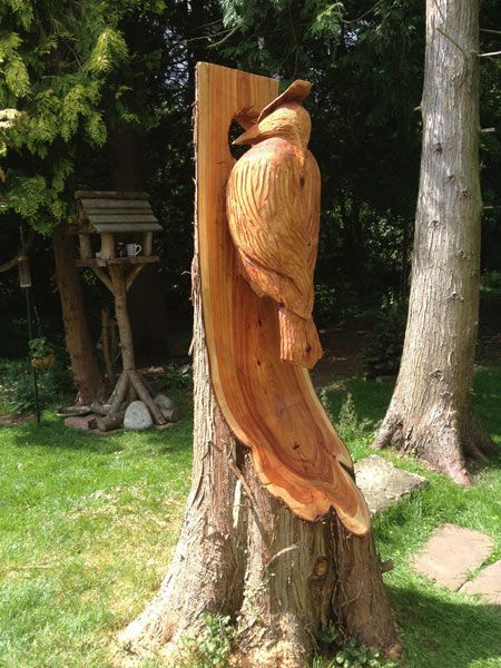 Chainsaw Sculpture, Chainsaw Wood Carving, Carving Wood, Tree Carving, Chainsaw Carving, Wood Carving Tools, Tree Sculpture, Wood Carving Art, Wood Creations