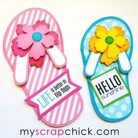 Flip Flop Cards, Bee Boxes, Hand Stamped Cards, Step Cards, Paper Crafts Card, Summer Cards, Shaped Cards, Paper Piecing Patterns, Fancy Fold Cards