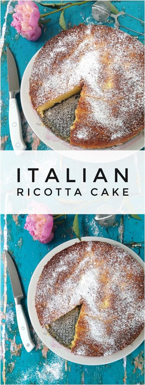 Ricotta Cake Recipes, Tailgate Recipes, Lemon Ricotta Cake, Ricotta Cheesecake, Diy Easy Recipes, Ricotta Cake, Lemon Ricotta, Gateaux Cake, Delicious Cakes