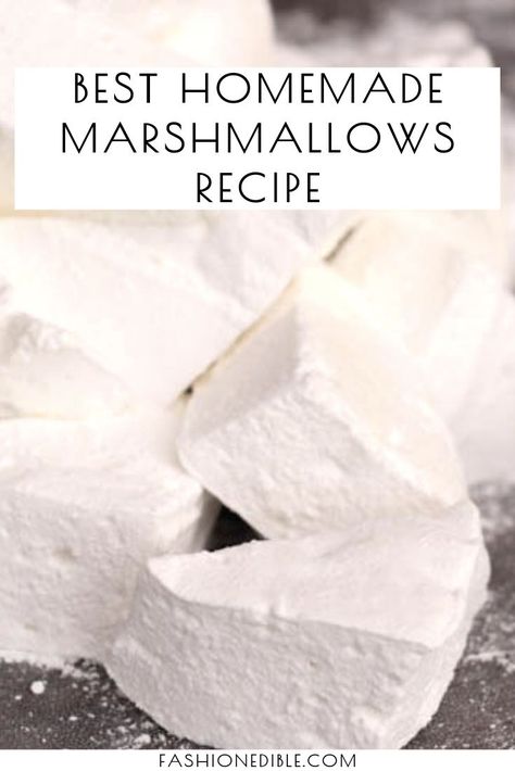 Make Marshmallows, Grill Dessert, Homemade Marshmallow Recipe, Marshmallow Recipe, How To Make Marshmallows, Vegan Marshmallows, Recipes With Marshmallows, Homemade Marshmallows, Photo Food