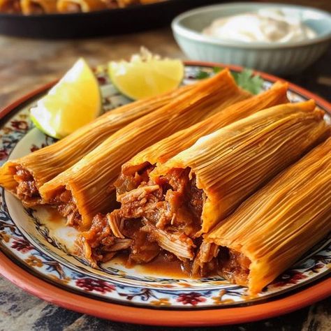 Mexican Kitchen Recipes 2024 | 🌽 Mexican Pork Tamales | Facebook Tamale Filling, Tamales Recipe Pork, Mexican Tamales, Tamales Recipe, Pork Tamales, Mexican Pork, Corn Husks, Recipe Pork, Mexican Kitchen