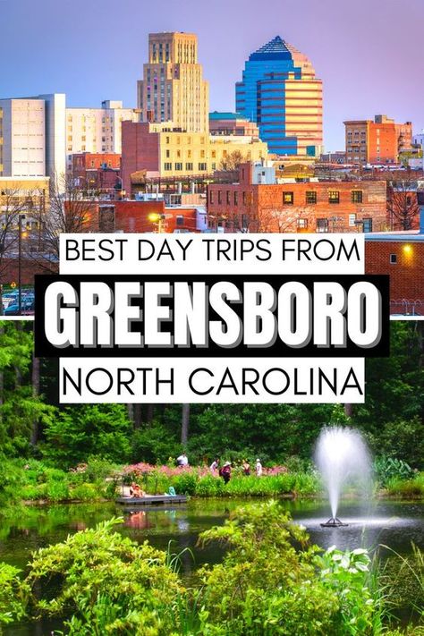 Wondering what to do around Greensboro, NC? This travel guide will show you the top attractions, best activities, places to visit & fun things to do in a day trip from Greensboro, North Carolina. Start planning your itinerary & bucket list now! #Greensboro #GreensboroNC #northcarolina #thingstodoinGreensboro #usatravel #usatrip #usaroadtrip #travelusa #ustravel #ustraveldestinations #americatravel #travelamerica #vacationusa Greensboro Nc Things To Do In, Things To Do In Greensboro Nc, North Carolina Day Trips, Visit North Carolina, Gate City, North Carolina Travel, Greensboro North Carolina, Colonial History, Vacation Usa