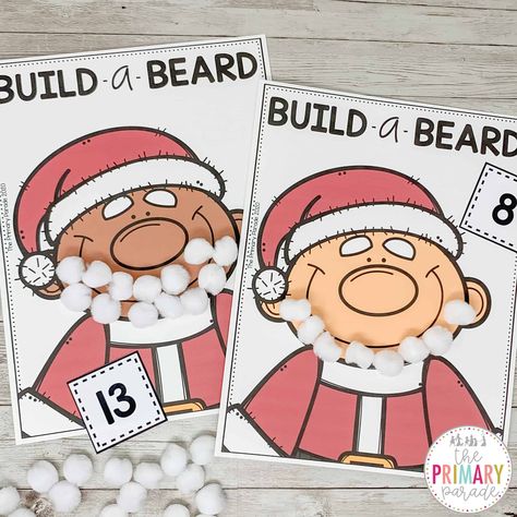 Santa Worksheet, Build A Santa, Christmas Activities For Preschool, Santa Activity, Christmas Lesson Plan, Christmas Math Centers, Prek Activities, Christmas Math Activities, Preschool Christmas Activities