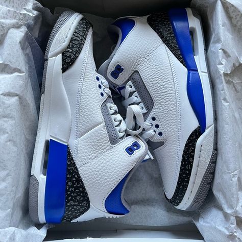 Retro Jordan 3s Retro 3s, Ig Store, Jordan 3s, Blue Stuff, Nike Shoes Girls, Retro 3, Jordan Shoes Retro, Shoe Ideas, Nike Jordan Retro