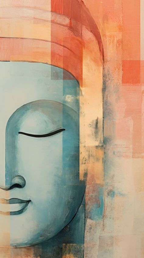 Buddha painting art representation. | free image by rawpixel.com / Hein Wallpaper Buddha, Buddha Wallpaper, Buddha Art Painting, Minimal Wallpaper, Buddha Painting, Buddha Art, Art Architecture, Abstract Painting Acrylic, Abstract Acrylic