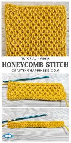 Crochet Honeycomb Stitch, Crochet Honeycomb, Crochet Tutorial For Beginners, Honeycomb Stitch, Crochet Doll Tutorial, Knitting Machine Projects, Crochet Stitches Video, Knitting Patterns Free Cardigans, Crochet Lessons