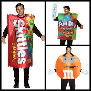 Candy Bar Costumes For Adults, Group Candy Halloween Costumes, Candy Man Costume Horror, Candy Man Costume, Candy Costumes Diy, Candy Bar Costume, Candy Costume Ideas, Candy Tshirt Costume, Candy Costumes For Adults