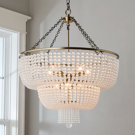 Beaded Chandeliers: Wood Beaded, Boho & Distressed Styles - Shades of Light Light Modern Living Room, Fall Ceiling Light, Rustic Loft, Havasu Falls, Vintage Loft, Pearl Chandelier, Transitional Chandeliers, Shimmer Lights, Shades Of Light