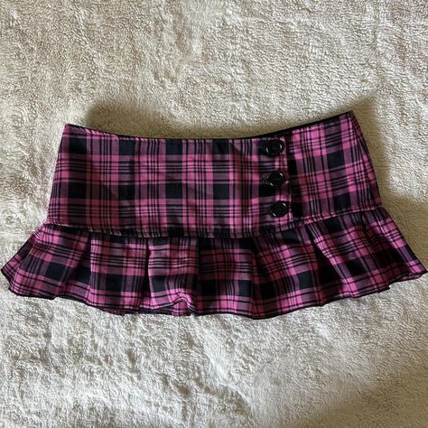 vintage 1990’s pink, plaid, pleated micro mini skirt... - Depop Bratz Plaid Skirt, Pink Office Skirt, Sweet November, Pink Office, Office Skirt, Micro Skirt, Micro Mini Skirt, Micro Mini, Plaid Skirt