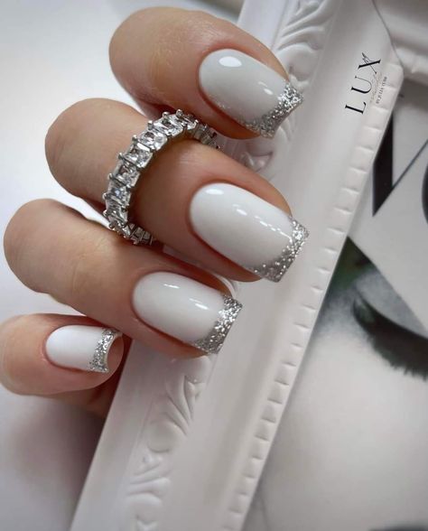 Inspiration Nails, Gel Toe Nails, Milky Nails, Wow Nails, Christmas Gel Nails, White Nail, Ideas Nails, Bridal Nails, Classy Nails