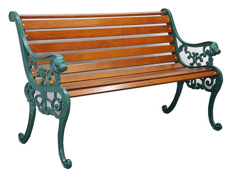 Burrough Lion Head Cast Iron Garden Bench Cast Iron Garden Furniture, Wrought Iron Bench, Cast Iron Garden Bench, Cast Iron Bench, Outdoor Garden Bench, Outdoor Benches, Iron Bench, House Arch Design, Bench Decor