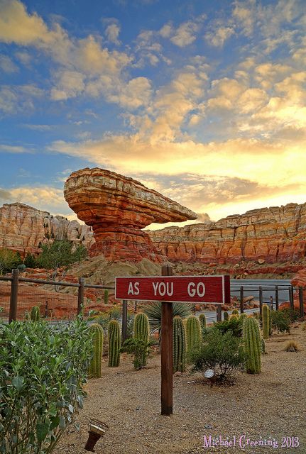 Radiator Springs Racers - Cars Land - Disney's California Adventure Disney Cars Radiator Springs Wallpaper, Cars Aesthetic Disney, Radiator Springs Wallpaper, Radiator Springs Aesthetic, Couple Cars, Movie Drawings, Cars The Movie, Car Movie, Movie Design