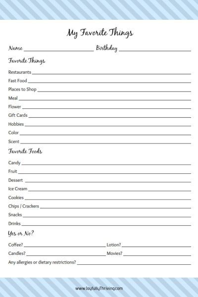 Favorites List For Teachers, Staff Survey Questions, Staff Likes Survey, Teacher Likes Survey, Favorite Things Questionaire Friends, Employee Questionnaire Free Printable, Teacher Survey For Gifts Favorite Things, Work Questionnaire, Favorite Things List For Coworkers