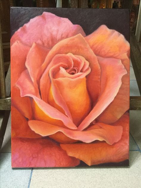 Flower Painting Reference, Flower Painting Canvas Abstract, Art Inspo Painting, Rose Canvas Painting, Diy Canvas Painting, Canvas Abstract Art, Painting Reference, Flower Art Drawing, Flower Painting Canvas