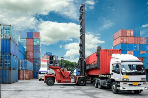 Forklift lift container box loading to truck in depot Photo | Premium Download Logistics Design, Cargo Services, Pharma Companies, Bus Tickets, Air Cargo, Rolling Stock, Photo Editing Software, Truck Accessories, Shipping Container