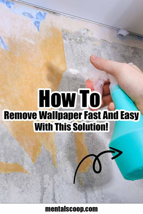 Get Rid Of Wallpaper, How To Take Wallpaper Off Walls, How To Get Old Wallpaper Off Walls, How To Get Rid Of Wallpaper, Homemade Wallpaper Remover, Take Down Wallpaper, How To Easily Remove Wallpaper, Easy Way To Remove Wallpaper, Wallpaper Remover Solution