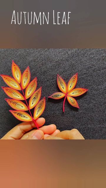 Fall Quilling Ideas, Quilled Pumpkin, Paper Flower Letters, Diy Quilling Crafts, Ash Leaf, Quilling Flower Designs, Arte Quilling, Paper Quilling Tutorial, Paper Quilling For Beginners