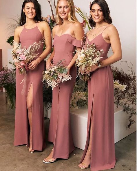 Park & Fifth (@parkandfifthco) • Instagram photos and videos Park And Fifth, Mauve Bridesmaid Dresses, European Style Wedding, Wedding Color Themes, Mauve Colour, Brides Maid Dress, Dusty Rose Bridesmaid, Mauve Bridesmaid, Mauve Bridesmaid Dress