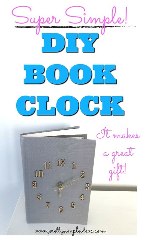 How to Make a DIY Book Clock Homemade Clocks, Book Clock, Love Books, Diy Clock, Frugal Living Tips, A Craft, Diy Book, Easy Home Decor, Easy Diy Crafts