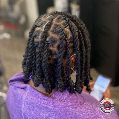 Rope Locs Styles, Rope Twist On Short Locs, Loc Rope Twist Styles, Rope Twist Locs Styles, Loc Knots Styles, Lox Styles, Loc Knots, Dreads Locks, Rope Twists