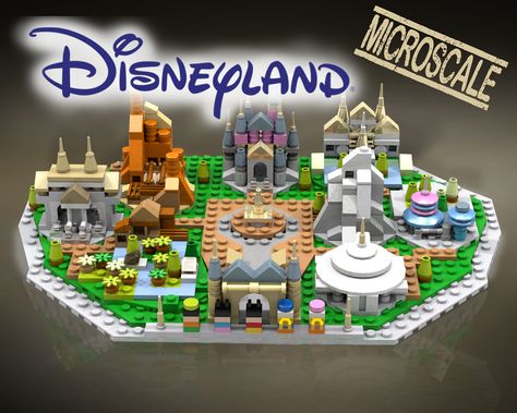 LEGO Ideas - Disneyland Microscale Lego Disneyland, Disney Lego, Lego Micro, Micro Lego, Lego Boards, Amazing Lego Creations, Lego Mini, Lego Mocs, Lego Craft