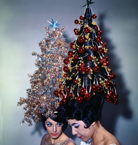 What are you wearing to your holiday party? #1960s #holidayparty #christmascostume #christmasparty #holidayspirit #tistheseason #60sfashion #vintagehollywood #vintagechristmas December Vibes, Tacky Christmas Party, Christmas Tree Hair, 1st Of December, Christmas Tree Hat, Whoville Christmas, Ghost Of Christmas Past, Kitsch Christmas, Tacky Christmas