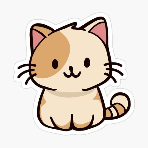 Cute Cat Animated, Cute Animated Cat, Chat Cartoon, Chat Kawaii, Chibi Cat, Chat Stickers, Cat Cartoon, Easy Doodle Art, Drawing Tablet