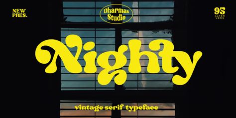 Nighty Font | Webfont & Desktop | MyFonts Film Font, Font App, Title Font, Youtube Design, Graphic Design Fonts, Title Design, Title Card, Serif Typeface, Web Design Agency