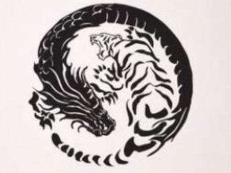 Wushu Logo, Dragon Tiger Tattoo, Family Crest Crafts, Pegasus Tattoo, Dragon And Tiger, Ying Yang Tattoo, Snowboard Design, Fireworks Background, Soul Tattoo