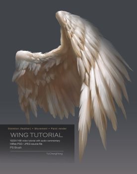 Wing Tutorial by yuchenghong Wing Anatomy, Winged People, Wings Drawing, Wings Art, Bird Wings, Arte Sketchbook, Arte Fantasy, 판타지 아트, Angel Art