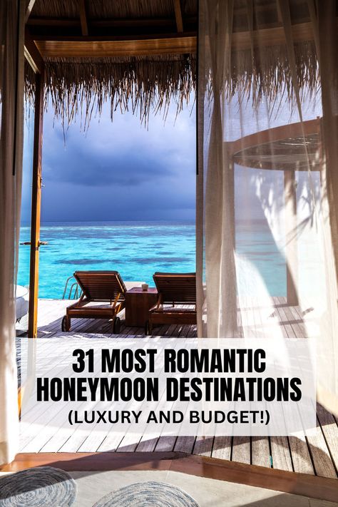 31 Most Romantic Honeymoon Destinations Luxury & Budget! [2024] Best Place To Honeymoon, Honeymoon Destinations January, Most Romantic Vacations, Inexpensive Honeymoon Ideas, Relaxing Honeymoon Destinations, All Inclusive Honeymoon Destinations, Honeymoon Usa Destinations, Best Honeymoon Destinations On A Budget, Cheap Honeymoon Ideas