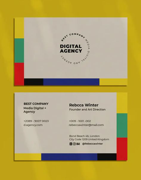 Business Card For Marketing Agency, Digital Marketer Business Card, Marketing Agency Business Card, Digital Marketing Business Card, La Labo, Digital Agency Logo, Agency Business Cards, Innovative Business Cards, Business Card Design Minimalist