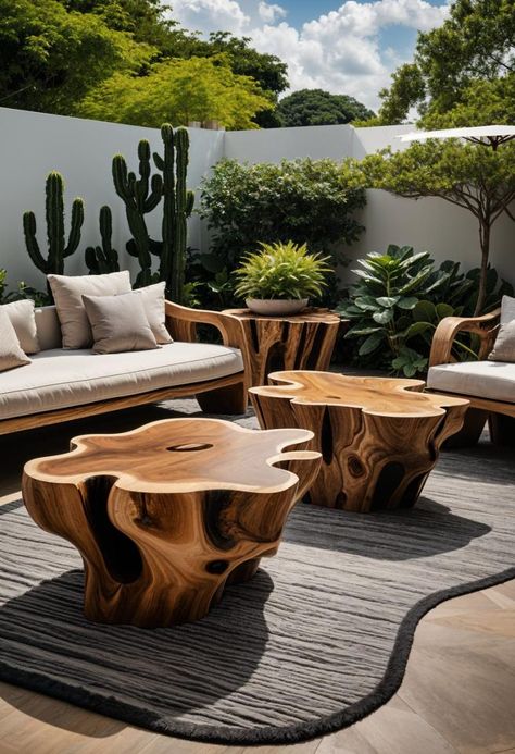 36 Eco-Friendly Garden Furniture Ideas for Your Oasis 28 Eco Friendly Furniture Design, Eco Friendly Living Aesthetic, Nature Furniture, Serene Backyard, Garden Furniture Ideas, Sustainable Furniture Design, Eco Friendly Interior, Sustainable Home Decor, Eco Friendly Garden