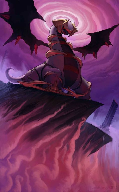 Pokemon Wallpaper for Phone (Giratina) Giratina Fanart, Giratina Wallpaper, Giratina Art, Pokemon Giratina, Dark Type Pokemon, Giratina Pokemon, Dark Pokémon, Pokemon Series, Dragon Type Pokemon