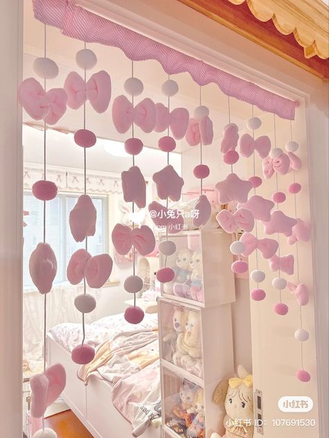 Door Drapes, Annoying Things, Girly Room Decor, Easy Room Decor, Kawaii Room Decor, Girly Room, Cute Bedroom Decor, Cute Room Ideas, Cozy Room Decor