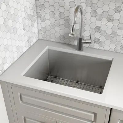 Buy Utility Sinks Online at Overstock | Our Best Sinks Deals Laundry Utility Sink, Deep Sink, Laundry Room Sink, Home Laundry, Undermount Sinks, Laundry Sink, Utility Sink, Single Bowl Kitchen Sink, Drain Cover