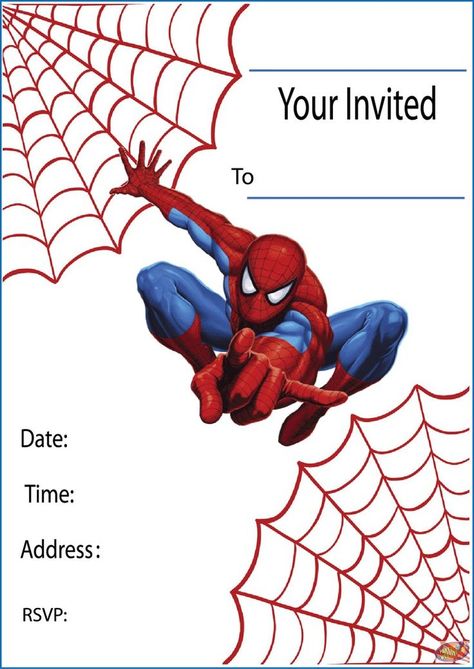 Free template for Spiderman Birthday Invitations | Invitations Online Spiderman Birthday Party, Spiderman Birthday, Free Printable, Birthday Invitations, Party Invitations, Spiderman, Birthday Party, Birthday