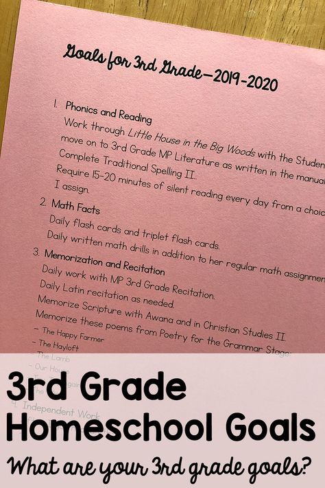 3rd Grade Goals, Talking Prompts, 3rd Grade Homeschool, Grade Goals, Homeschool Goals, Increase Reading Fluency, Third Grade Worksheets, Addition Flashcards, Learning Corner