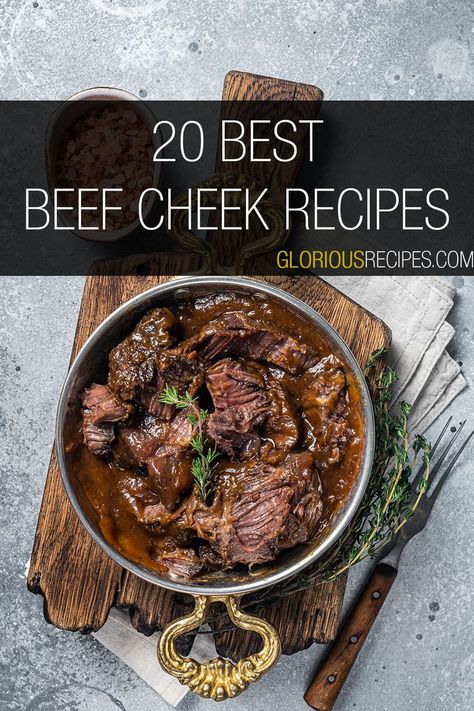 Beef Cheek Recipes Beef Cheeks Recipe Slow Cooker, Beef Cheek Meat Recipe, Beef Cheek Tacos Recipe, Beef Cheeks Slow Cooker, Ox Cheek Recipes, Beef Cheeks Recipe, Slow Cooked Beef Cheeks, Braised Beef Recipes, Beef Tacos