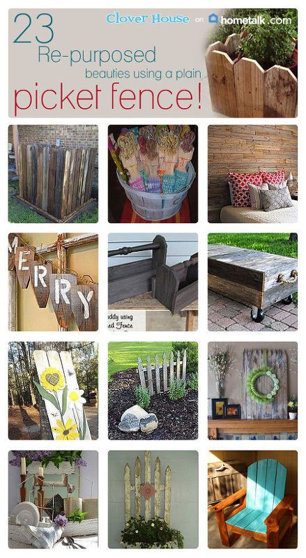 23 picket fence projects, diy, fences, how to, outdoor living, repurposing upcycling Picket Fence Decor, Picket Fence Crafts, Old Fence Boards, Repurposed Projects, Wooden Fence Posts, Fence Picket, Fence Boards, Pallet Fence, Old Fences