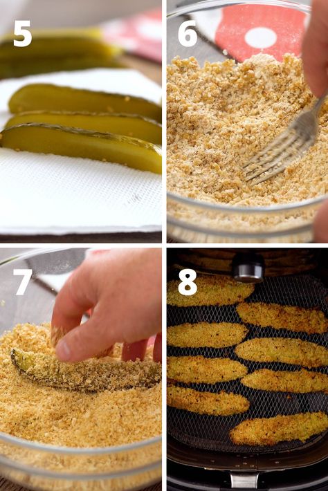 Air Fryer Pickles, Air Fryer Fried Pickles, Restaurant Appetizers, Air Fryer Recipes Snacks, Salty Treats, Air Fryer Oven Recipes, Fried Pickles, Air Fryer Recipes Chicken, Air Fryer Dinner Recipes