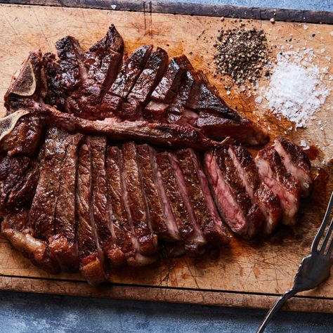 Pan Seared T-Bone Steak by Food Network Kitchen T Bone Steak Recipe, Steak Recipes Pan, Tbone Steak Recipe, Easy Steak Dinner Recipes, Easy Steak Dinner, Best Cut Of Steak, Steak Dinner Recipes, Steak Dinners, Pan Seared Steak