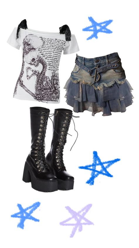 #grunge #fairycore #y2k #aesthetic #fashion #clothes #altoutfit #goth #emo #grungefit #grungeaesthetic Grunge Fairycore Outfits, Y2k Aesthetic Fashion, Grunge Fairycore, Y2k Goth, Outfits Y2k, Y2k Aesthetic, Outfit Idea, Aesthetic Fashion, Fashion Clothes