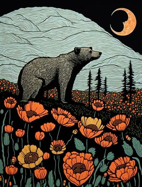 Page 8 | Folk Art Bear Images - Free Download on Freepik Bear Folk Art, Cryptid Crafts, Bear Mural, Folk Art Aesthetic, Folk Art Bear, Metis Art, Folk Art Drawing, Folk Drawing, Folk Animals