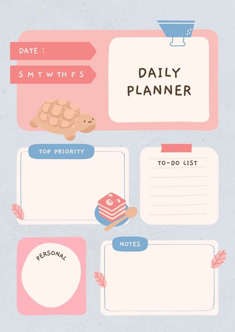 Image Ramadan, Buku Diy, Cute Daily Planner, Study Planner Printable, Everyday Planner, Note Writing Paper, Weekly Planner Template, Daily Planner Pages, Schedule Planner